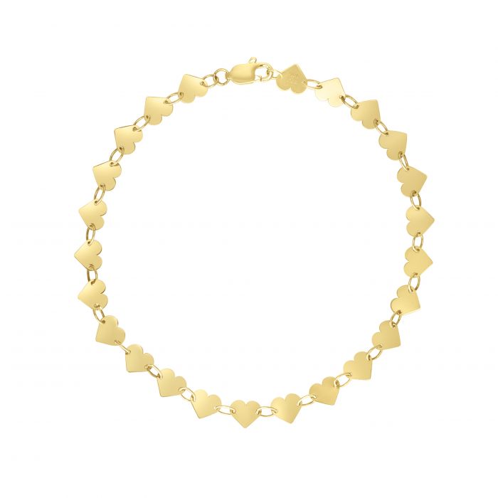 Michelle Heart of Gold Bracelet,14k Gold