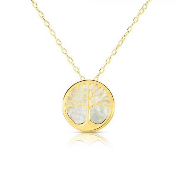Heather, Mother of Pearl Tree of Life Necklace