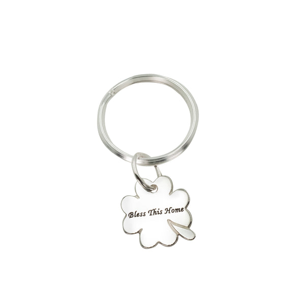 Personalized Clover Key Ring