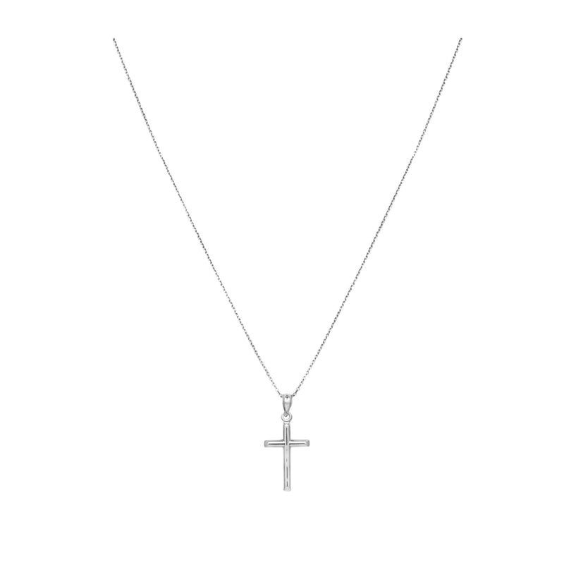 Cross Necklace in 14K White Gold