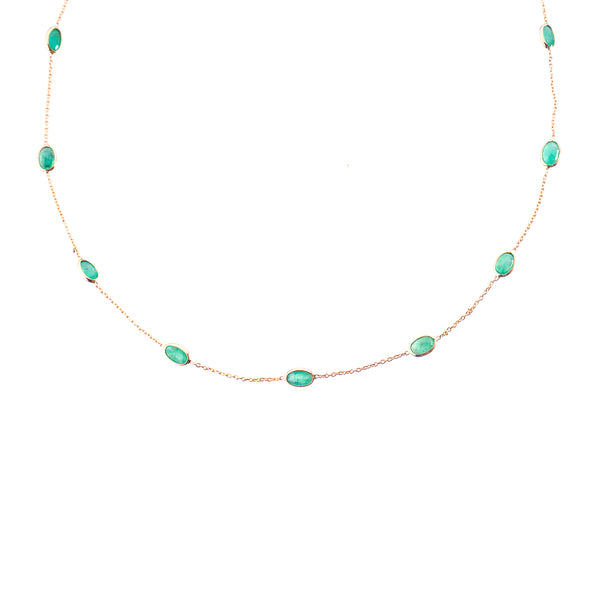Delara Emerald Necklace,18K Gold