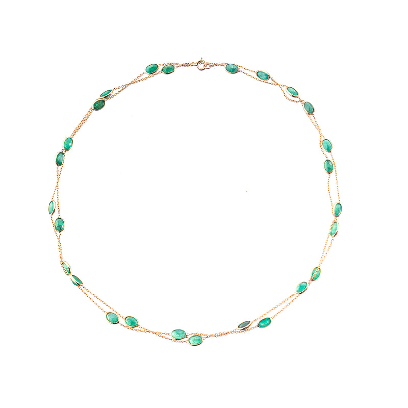 Delara Emerald Necklace,18K Gold