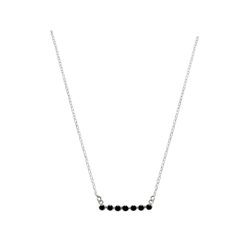 Vera, Black Onyx Bar Necklace