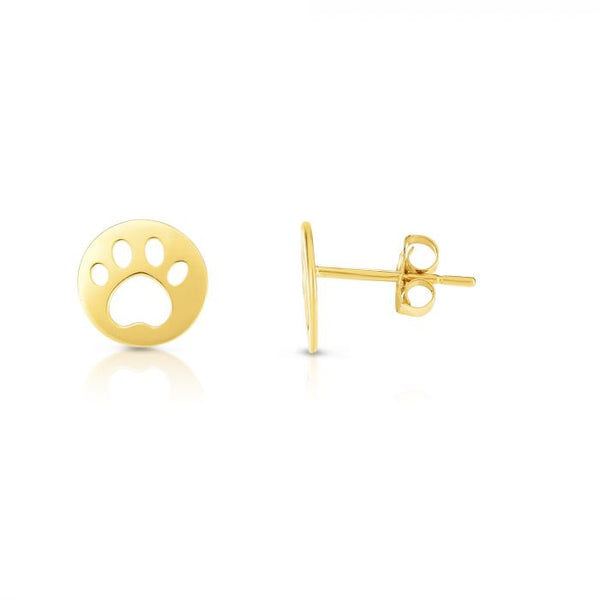 Pawsome Studs, 14k Gold