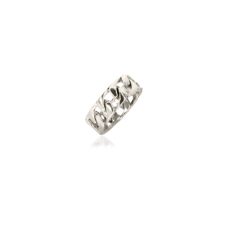 Curb Chain Ring in Sterling Silver