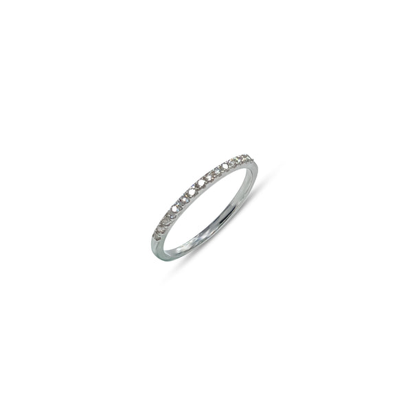 Sana, Half Eternity Diamond Ring in 14k White Gold