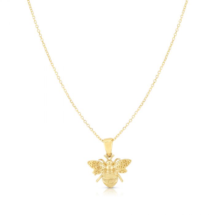Queen Bee, 14k Gold Necklace