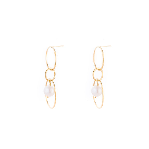 Ania Cultured Pearl Earring, Gold Vermeil