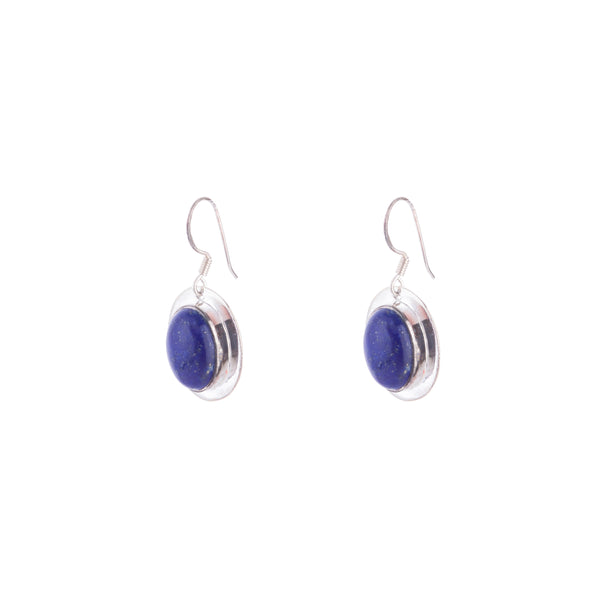 Rita Lapis Earrings, Sterling Silver