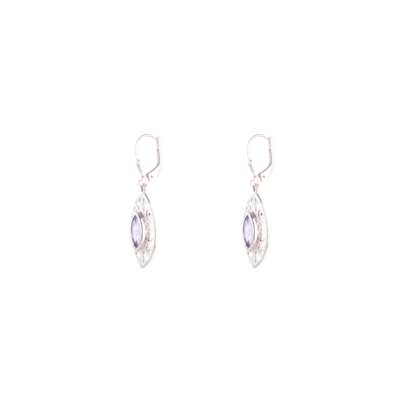 Kashvi, Gemstone Drop Earrings,Sterling Silver