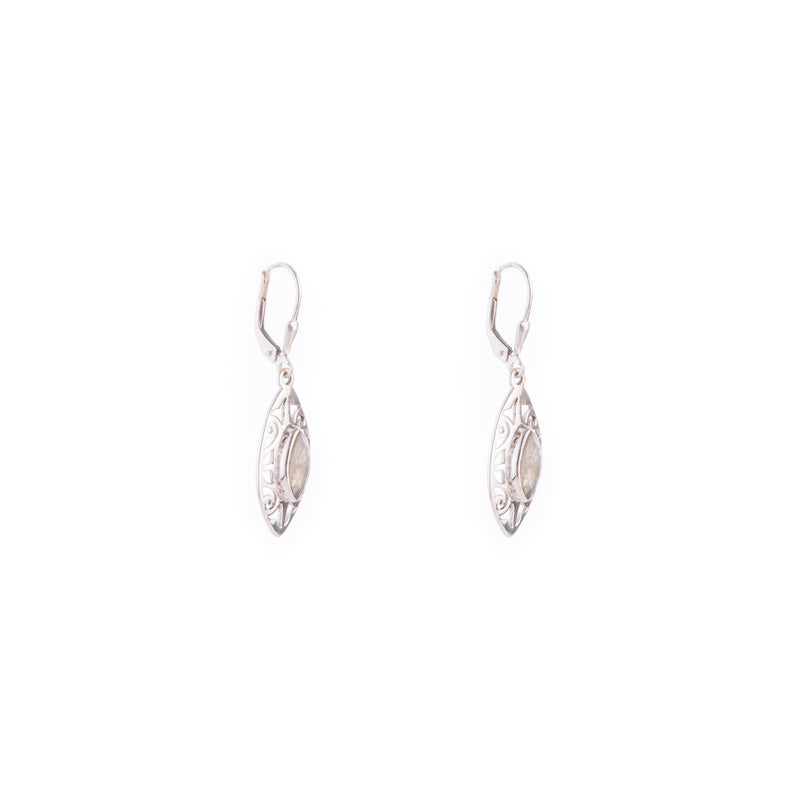 Kashvi Labradorite Earrings,Sterling Silver